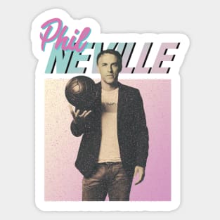 Phil Neville Retro 90s Style Throwback Meme Sticker